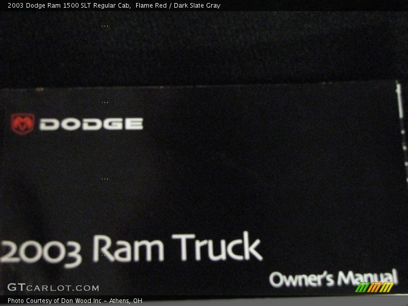 Flame Red / Dark Slate Gray 2003 Dodge Ram 1500 SLT Regular Cab