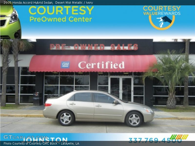 Desert Mist Metallic / Ivory 2005 Honda Accord Hybrid Sedan