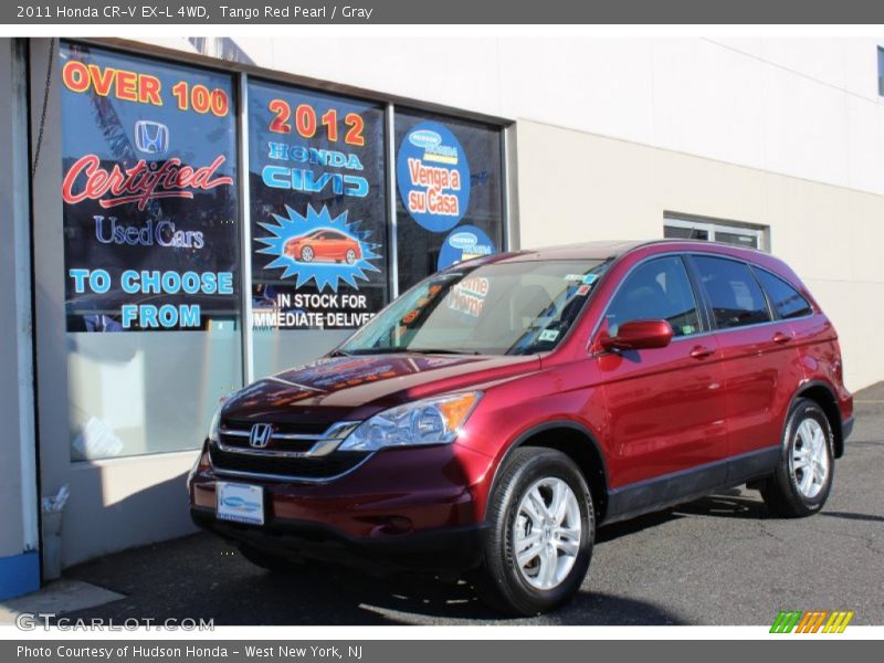 Tango Red Pearl / Gray 2011 Honda CR-V EX-L 4WD