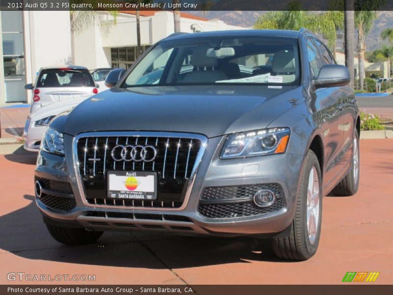 Monsoon Gray Metallic / Light Gray 2012 Audi Q5 3.2 FSI quattro