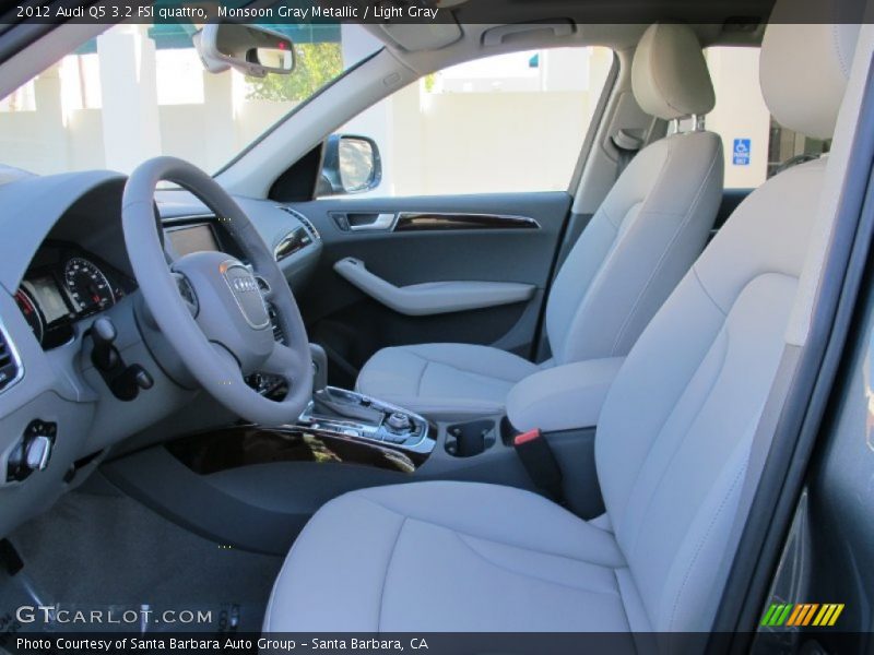 Monsoon Gray Metallic / Light Gray 2012 Audi Q5 3.2 FSI quattro