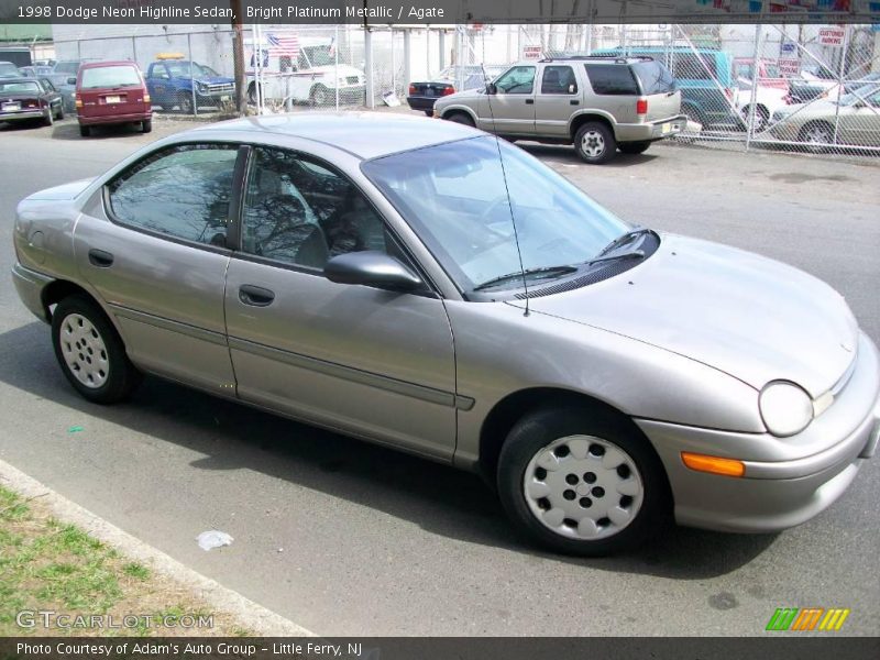 Bright Platinum Metallic / Agate 1998 Dodge Neon Highline Sedan