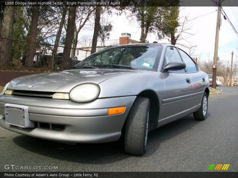 Bright Platinum Metallic / Agate 1998 Dodge Neon Highline Sedan