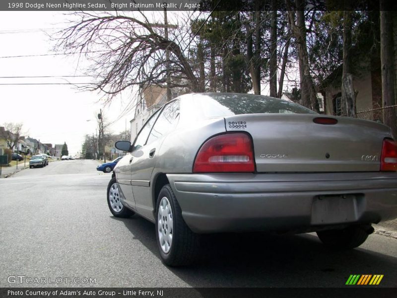 Bright Platinum Metallic / Agate 1998 Dodge Neon Highline Sedan