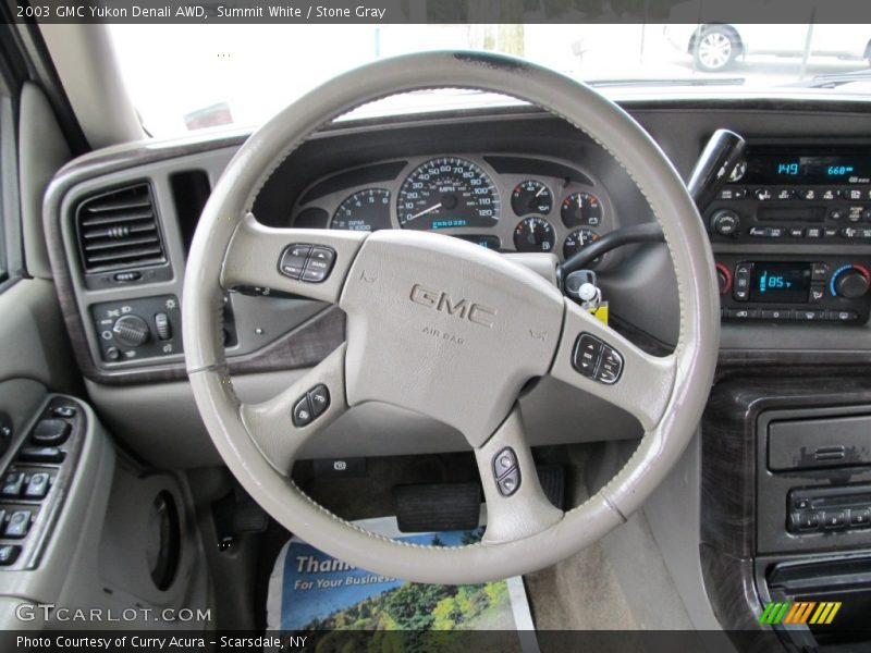 Summit White / Stone Gray 2003 GMC Yukon Denali AWD