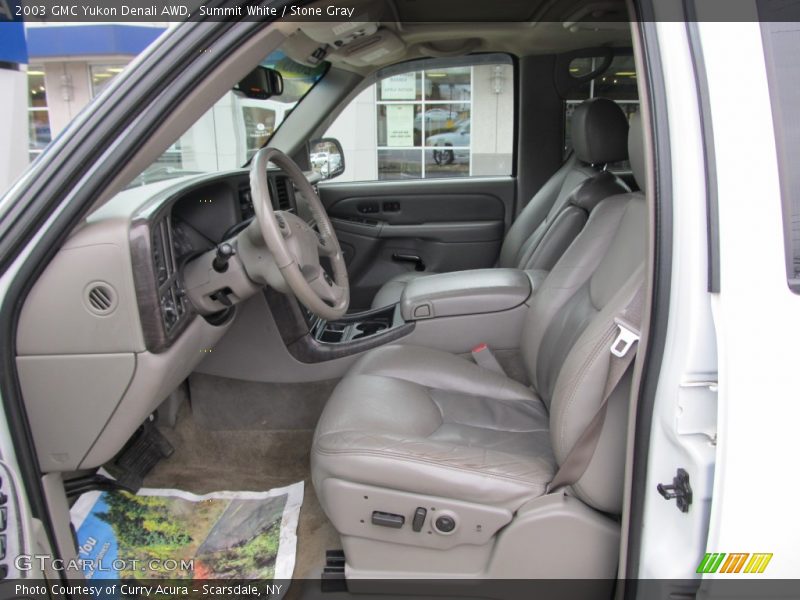 Summit White / Stone Gray 2003 GMC Yukon Denali AWD