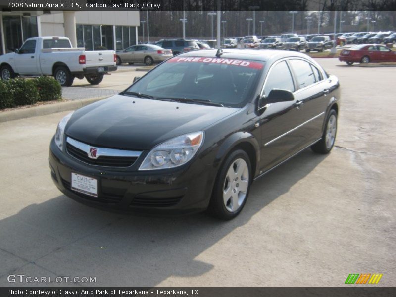 Carbon Flash Black / Gray 2008 Saturn Aura XE 3.5