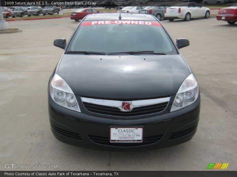 Carbon Flash Black / Gray 2008 Saturn Aura XE 3.5