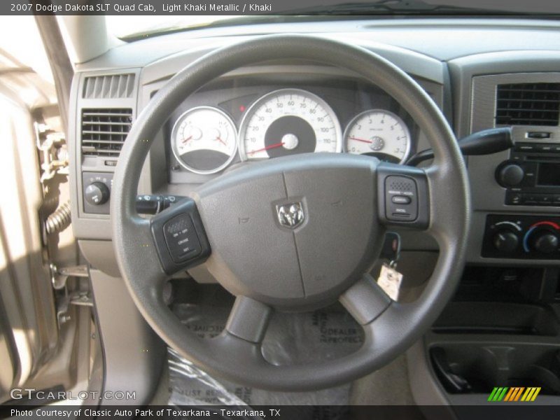 Light Khaki Metallic / Khaki 2007 Dodge Dakota SLT Quad Cab