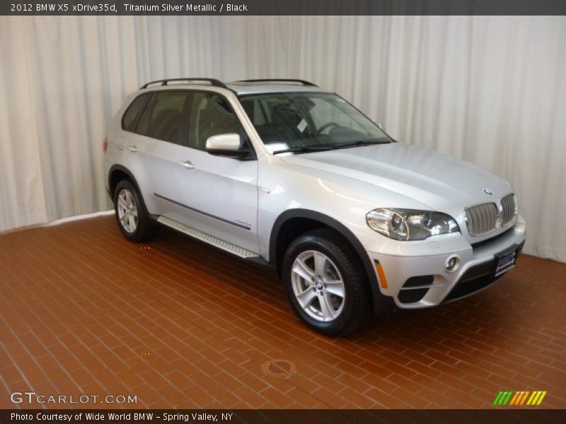 Titanium Silver Metallic / Black 2012 BMW X5 xDrive35d