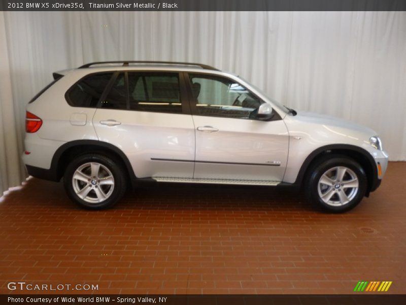 Titanium Silver Metallic / Black 2012 BMW X5 xDrive35d