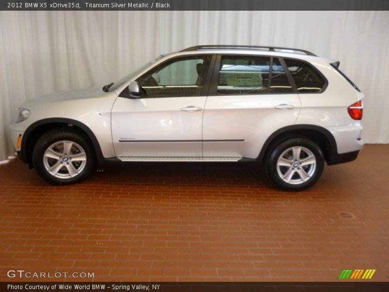 Titanium Silver Metallic / Black 2012 BMW X5 xDrive35d
