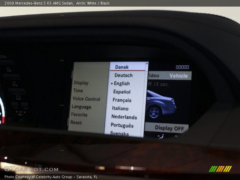Arctic White / Black 2009 Mercedes-Benz S 63 AMG Sedan