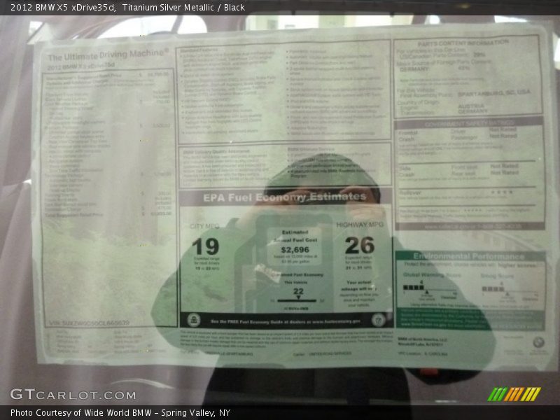 Titanium Silver Metallic / Black 2012 BMW X5 xDrive35d