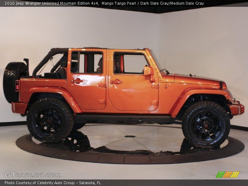 Mango Tango Pearl / Dark Slate Gray/Medium Slate Gray 2010 Jeep Wrangler Unlimited Mountain Edition 4x4