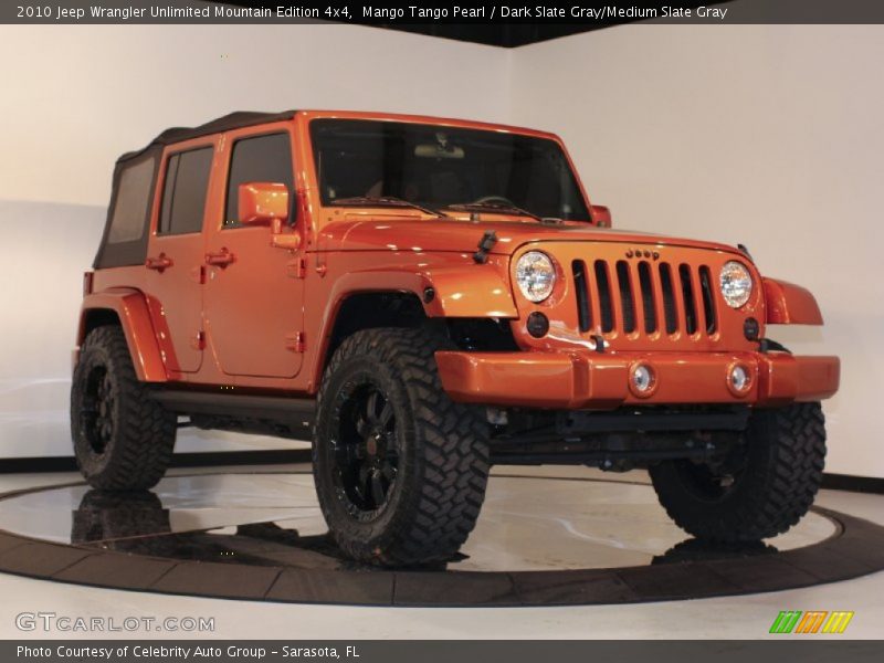 Mango Tango Pearl / Dark Slate Gray/Medium Slate Gray 2010 Jeep Wrangler Unlimited Mountain Edition 4x4