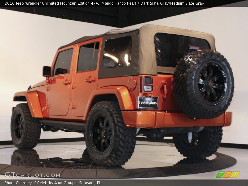 Mango Tango Pearl / Dark Slate Gray/Medium Slate Gray 2010 Jeep Wrangler Unlimited Mountain Edition 4x4