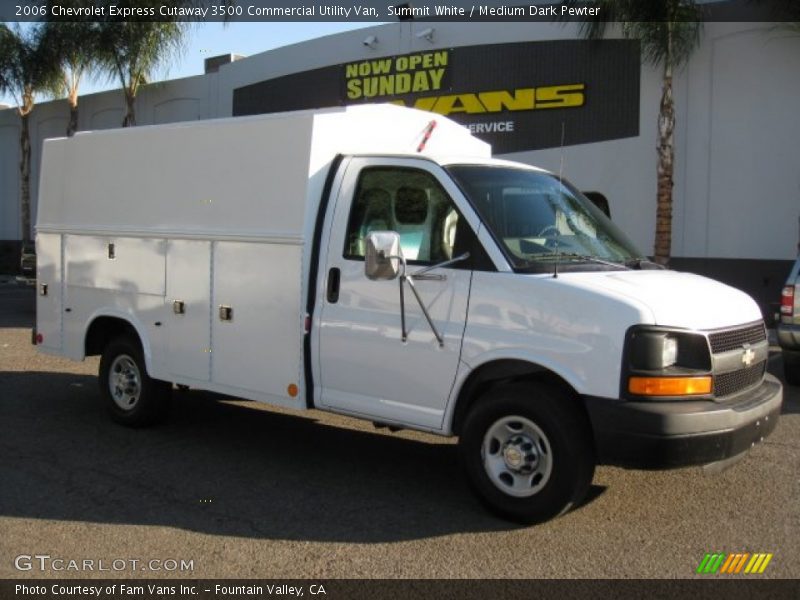 Summit White / Medium Dark Pewter 2006 Chevrolet Express Cutaway 3500 Commercial Utility Van