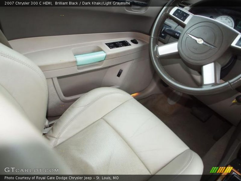 Brilliant Black / Dark Khaki/Light Graystone 2007 Chrysler 300 C HEMI