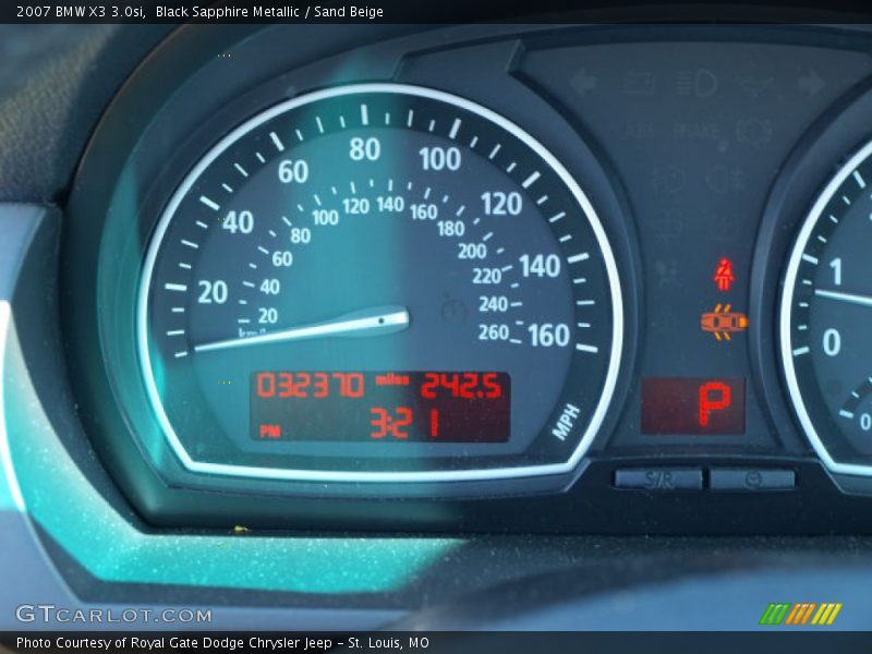 Black Sapphire Metallic / Sand Beige 2007 BMW X3 3.0si