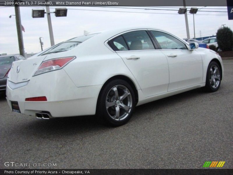 White Diamond Pearl / Umber/Ebony 2009 Acura TL 3.7 SH-AWD