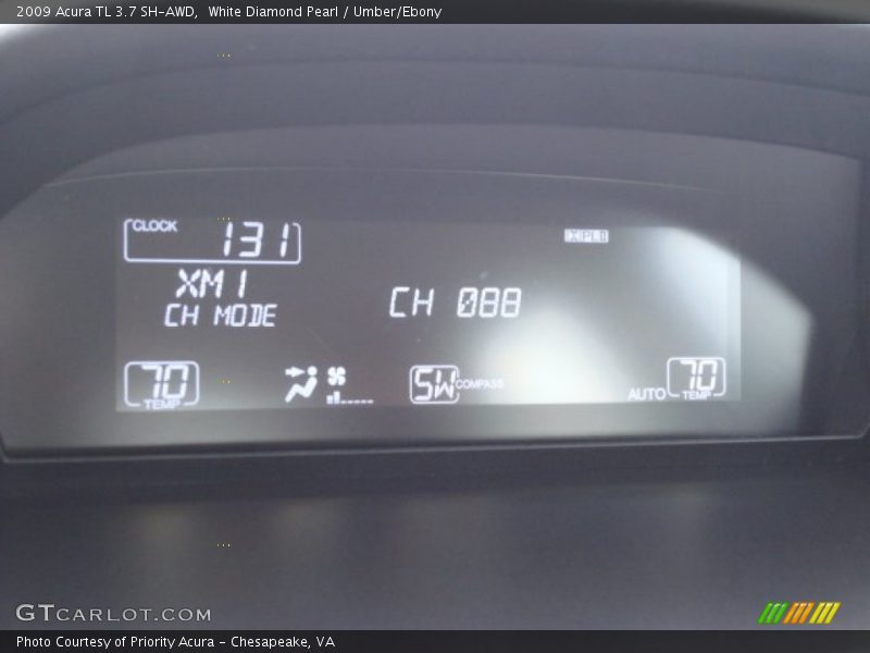 White Diamond Pearl / Umber/Ebony 2009 Acura TL 3.7 SH-AWD