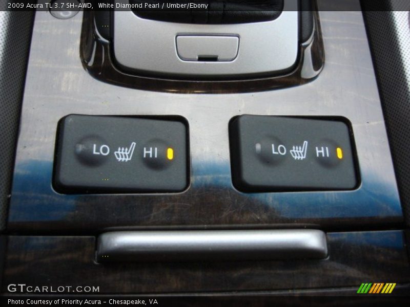White Diamond Pearl / Umber/Ebony 2009 Acura TL 3.7 SH-AWD