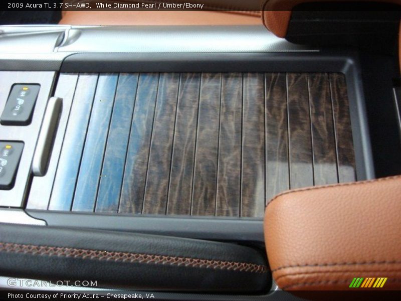 White Diamond Pearl / Umber/Ebony 2009 Acura TL 3.7 SH-AWD