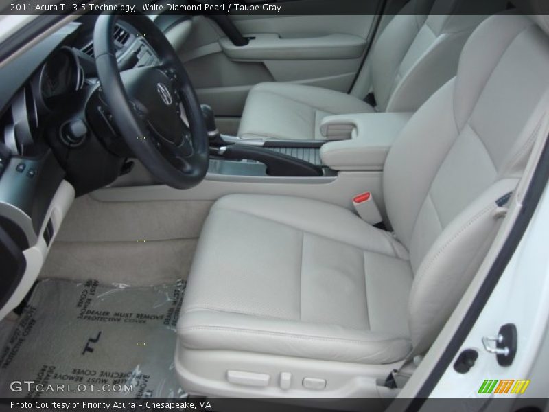 White Diamond Pearl / Taupe Gray 2011 Acura TL 3.5 Technology