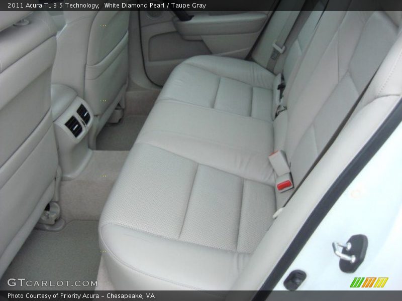 White Diamond Pearl / Taupe Gray 2011 Acura TL 3.5 Technology