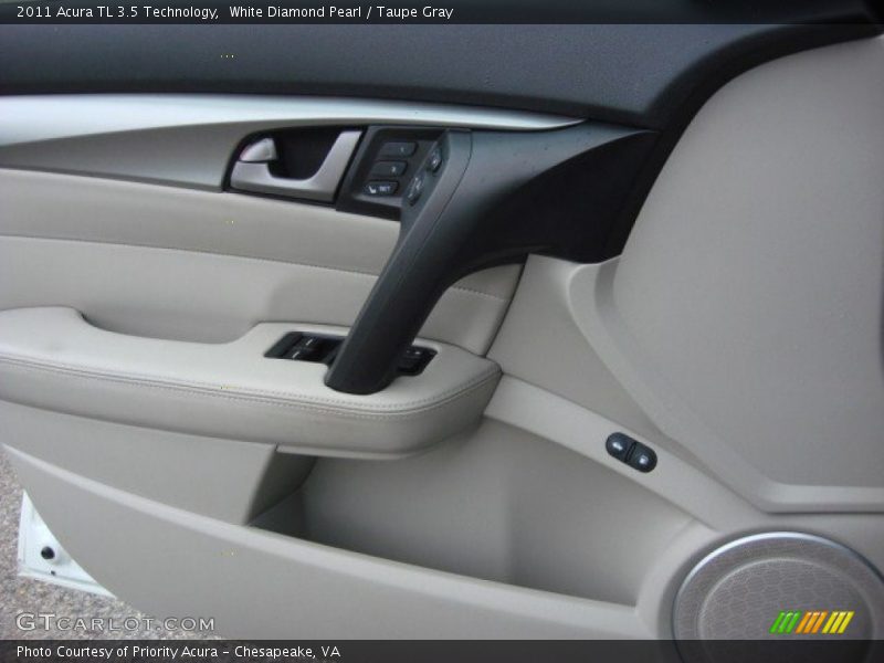 White Diamond Pearl / Taupe Gray 2011 Acura TL 3.5 Technology