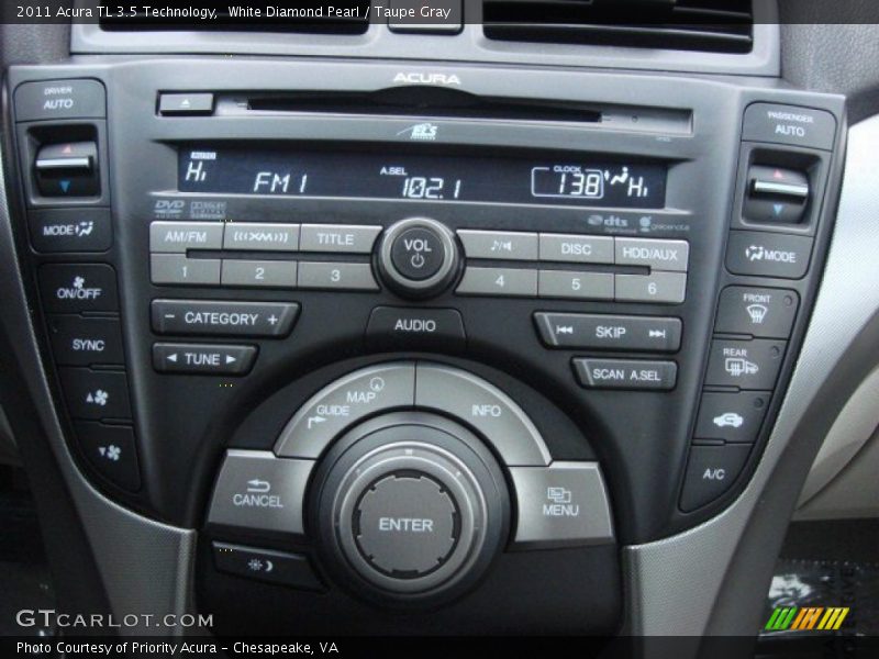 White Diamond Pearl / Taupe Gray 2011 Acura TL 3.5 Technology