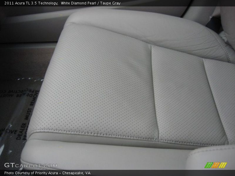 White Diamond Pearl / Taupe Gray 2011 Acura TL 3.5 Technology