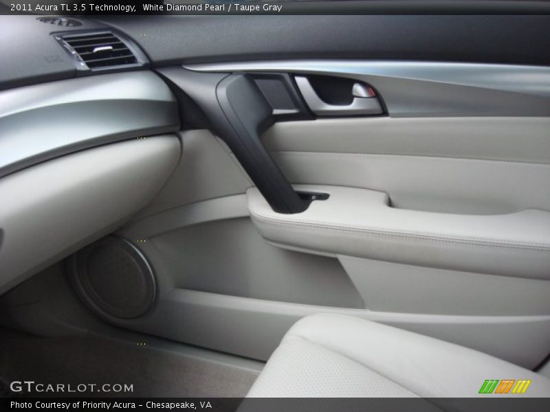 White Diamond Pearl / Taupe Gray 2011 Acura TL 3.5 Technology