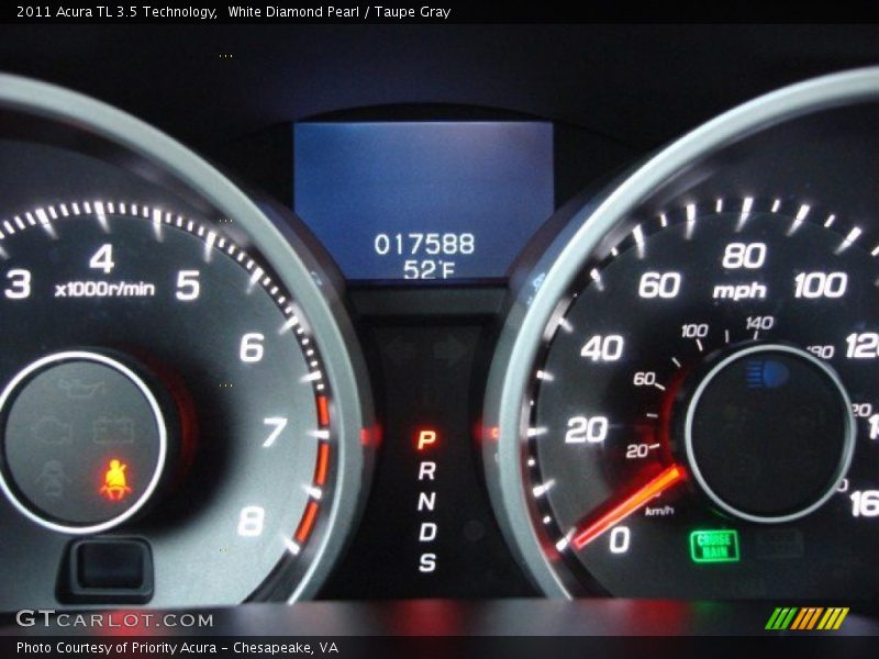 White Diamond Pearl / Taupe Gray 2011 Acura TL 3.5 Technology