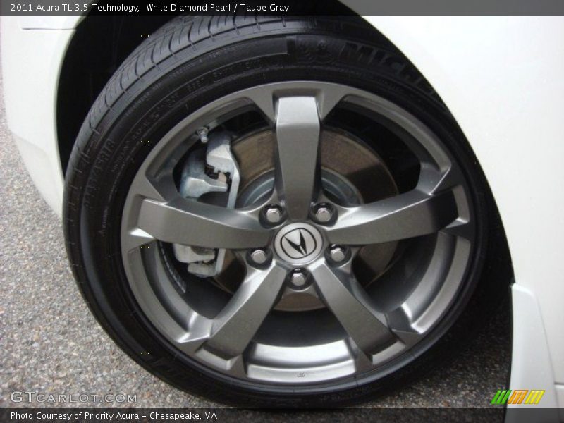 White Diamond Pearl / Taupe Gray 2011 Acura TL 3.5 Technology