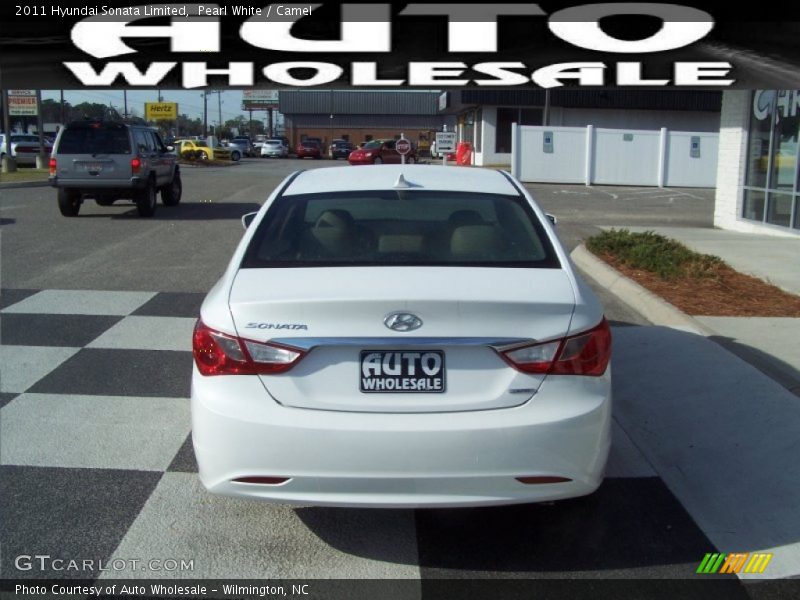 Pearl White / Camel 2011 Hyundai Sonata Limited