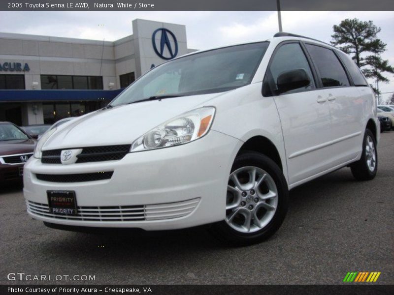Natural White / Stone 2005 Toyota Sienna LE AWD