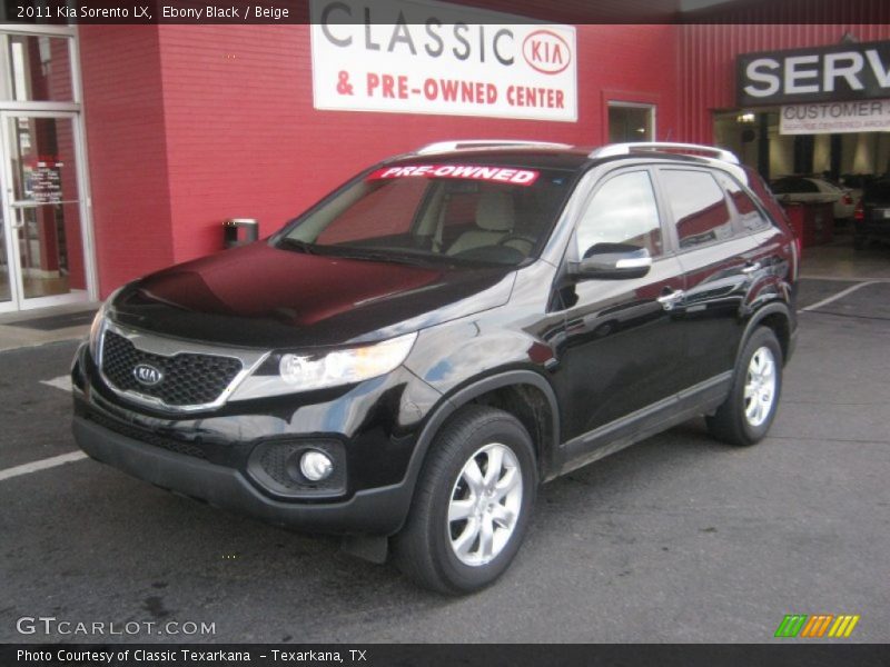 Ebony Black / Beige 2011 Kia Sorento LX