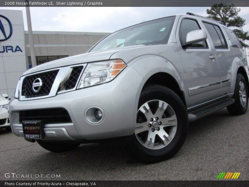 Silver Lightning / Graphite 2008 Nissan Pathfinder LE