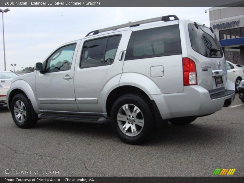 Silver Lightning / Graphite 2008 Nissan Pathfinder LE