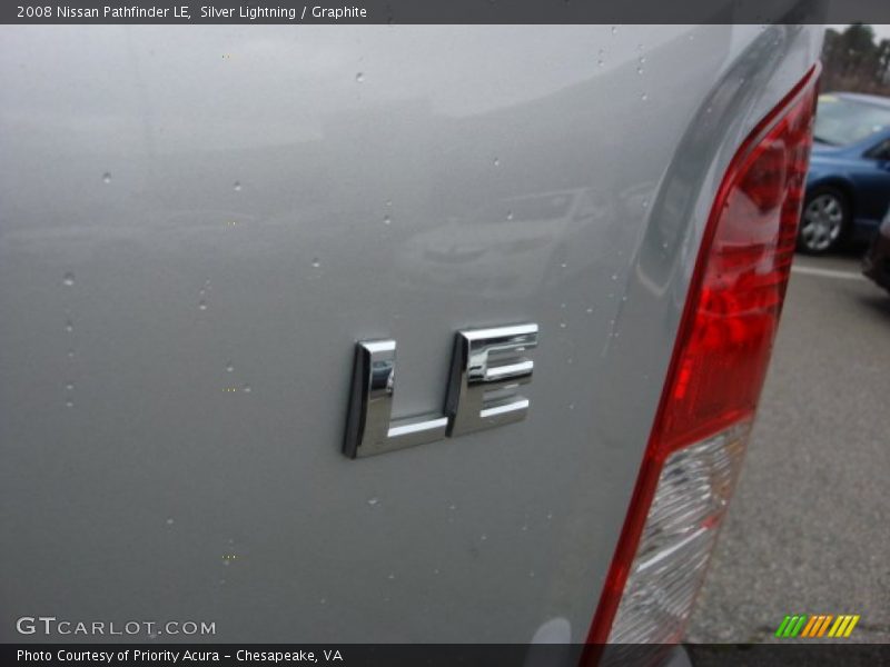 Silver Lightning / Graphite 2008 Nissan Pathfinder LE