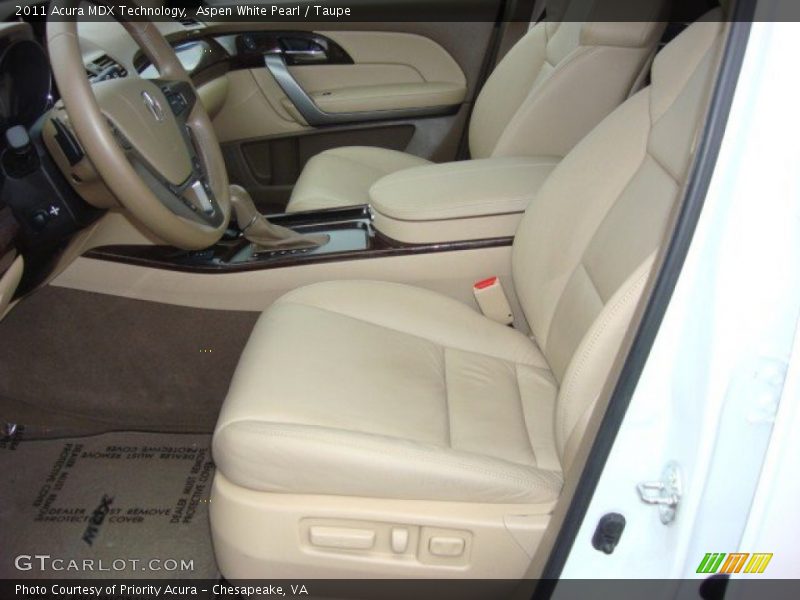Aspen White Pearl / Taupe 2011 Acura MDX Technology