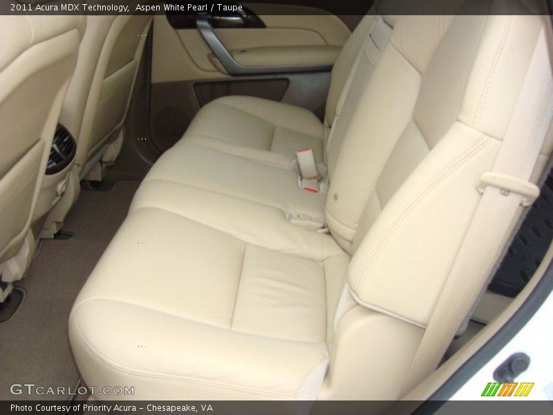 Aspen White Pearl / Taupe 2011 Acura MDX Technology