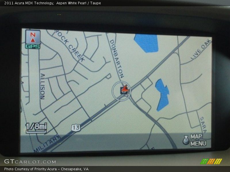 Aspen White Pearl / Taupe 2011 Acura MDX Technology