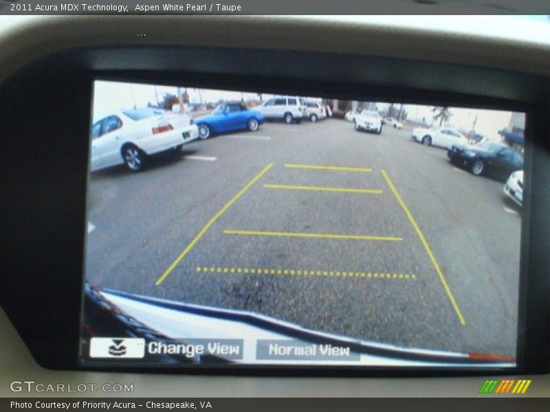 Aspen White Pearl / Taupe 2011 Acura MDX Technology