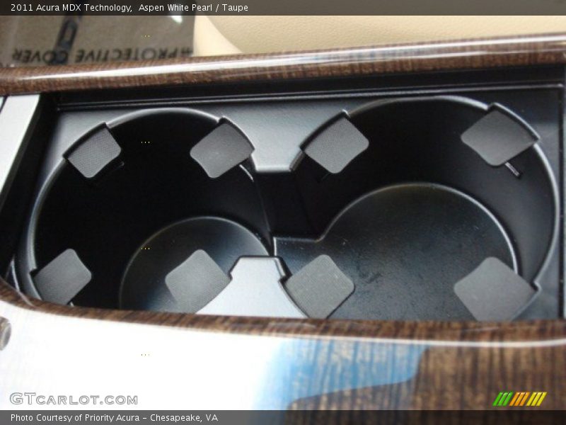 Aspen White Pearl / Taupe 2011 Acura MDX Technology