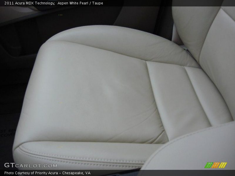 Aspen White Pearl / Taupe 2011 Acura MDX Technology