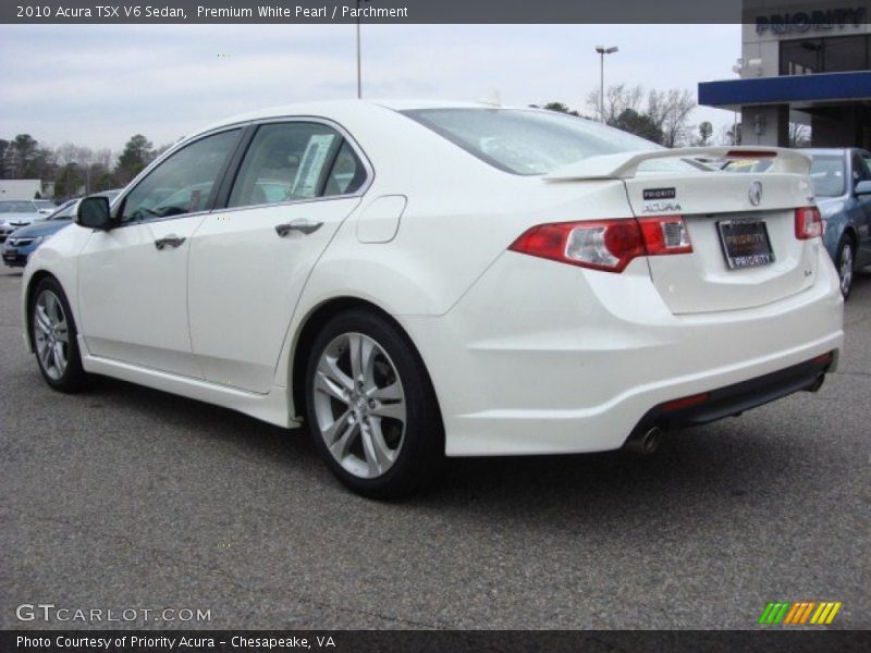 Premium White Pearl / Parchment 2010 Acura TSX V6 Sedan