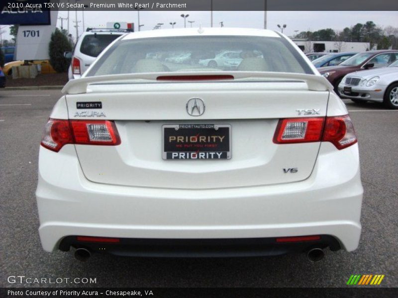 Premium White Pearl / Parchment 2010 Acura TSX V6 Sedan